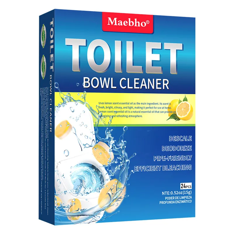 Toilet Bowl Cleaner Tablets – Effervescent Fizzing Tablets for Urine Scale & Limescale Removal, Household Toilet Freshener and Stain Remover